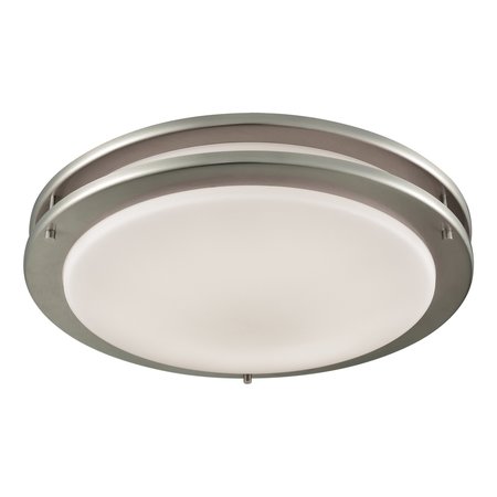 THOMAS Clarion 15'' Wide 1Light Flush Mount, Brushed Nickel CL782022